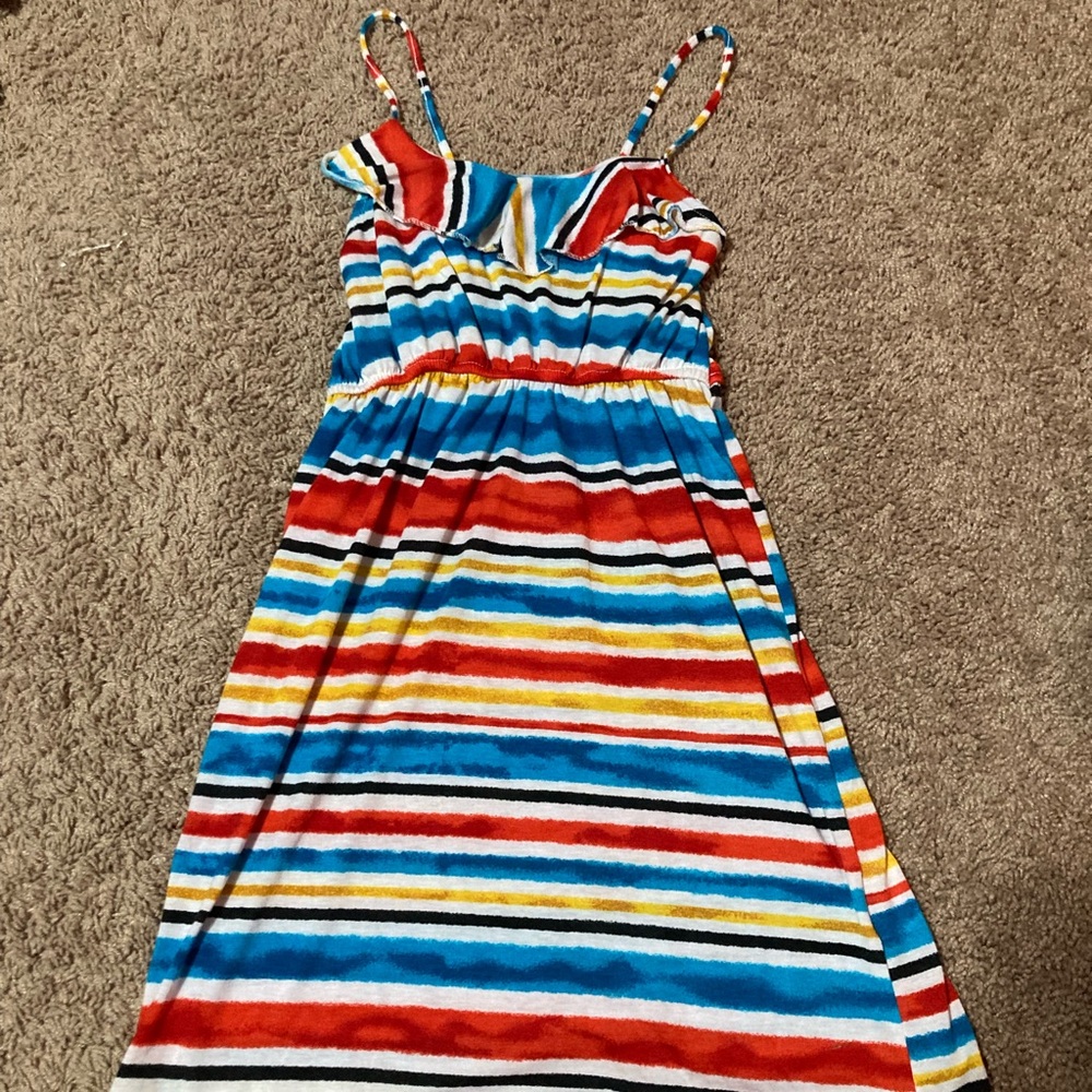 Colorful Striped Dress L (10/12) Bobbie Brooks